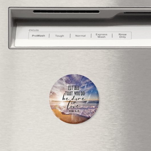 Bijbelverse-ronde-magneet Magneet (Insitu (Vaatwasser))