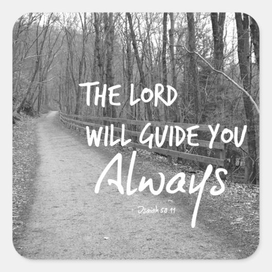 Bijbelverse stimuleren vierkante sticker (Voorkant)