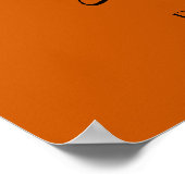 Bijbelverse verbrand Oranje Poster (Hoek)