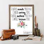 Bijbelverse Wall Art, Isaiah 46:4, ik heb je gemaa Poster<br><div class="desc">Bijbelverse Wall Art,  Isaiah 46:4,  ik heb u gemaakt,  poster van scripts,  afdrukken van scripts,  muurkunst van typografie,  Bijbelverse afdrukken</div>