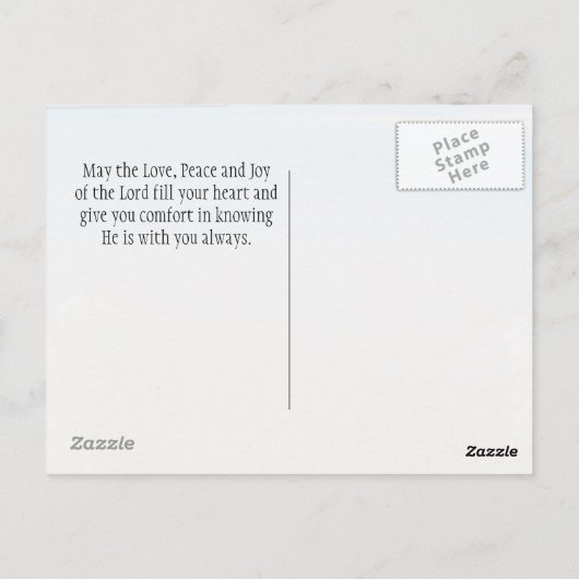 Bijbelverse wees nog steeds en weet dat ik God Bri Briefkaart (Achterkant)