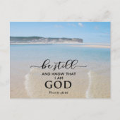 Bijbelverse wees nog steeds en weet dat ik God Bri Briefkaart (Voorkant)