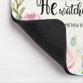 Bijbelverse: "Zijn ogen zijn op de mus" Muismat (Hoek)