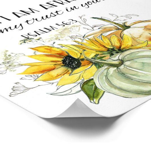 Bijbelverse zonnebloempitten poster (Hoek)