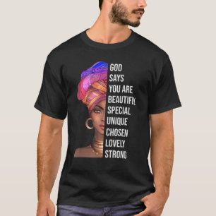 Bijbelverse zwarte geschiedenismaand crème blm mel t-shirt