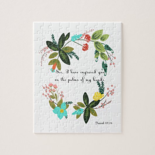 Bijbelversen Art - Isaiah 49:16 Legpuzzel (Verticaal)