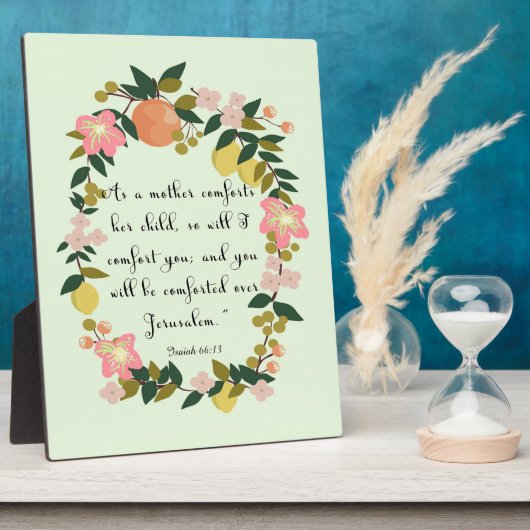 Bijbelversen Art - Isaiah 66:13 Fotoplaat (Zijkant)