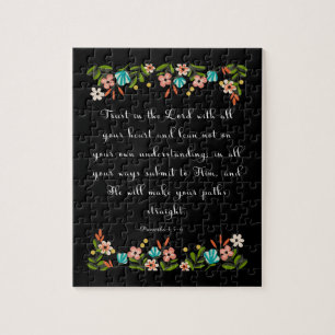 Bijbelversen Art - Proverbs 3:5-6 Legpuzzel