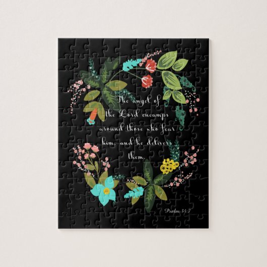 Bijbelversen art - psalm 23:2 legpuzzel (Verticaal)