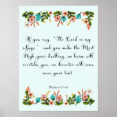 Bijbelversen art - psalm 91:9-10 poster (Voorkant)