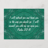 Bijbelversen Inspirerend prijsopgave Psalm 32:8 Briefkaart (Voorkant)