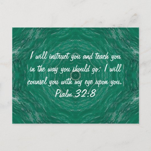 Bijbelversen Inspirerend prijsopgave Psalm 32:8 Briefkaart (Voorkant)