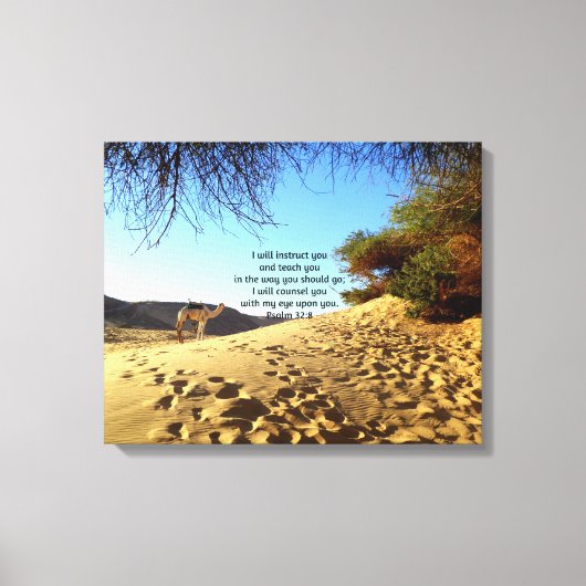 Bijbelversen Inspirerend prijsopgave Psalm 32:8 Canvas Afdruk (Voorkant)