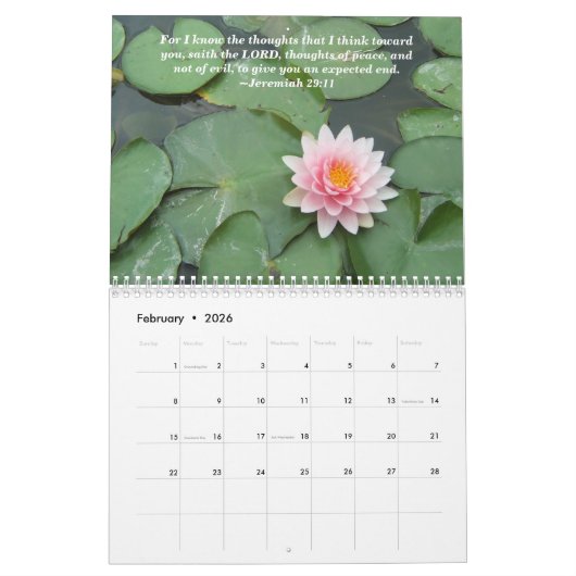 Bijbelversen Inspirerend scènes voor de Natuur van Kalender (Feb 2026)