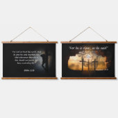 Bijbelversen John 3:16 & Matthew 28:6 Hangend Wandkleed (Dubbel)