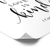 Bijbelversen - liefde is patiëntenliefde is aardig poster (Hoek)