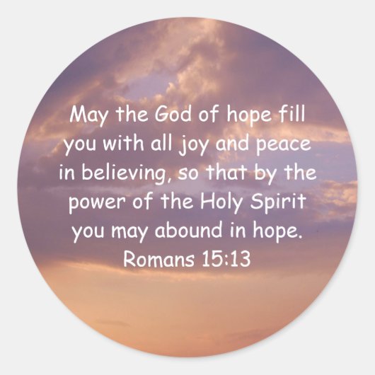 Bijbelversen met behulp van prijsopgave roemenen 1 ronde sticker (Voorkant)