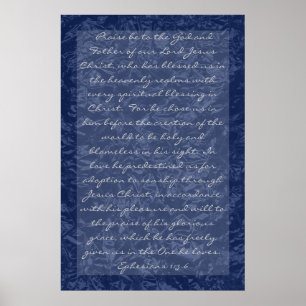Bijbelversen over familie Ephesians 1:3-6 Poster