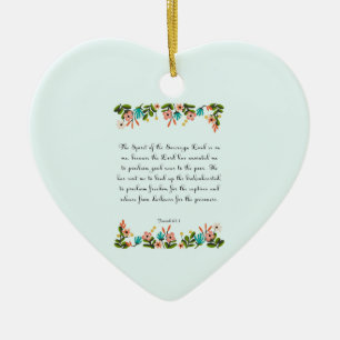 Bijbelversen stimuleren - Isaiah 61:1 Keramisch Ornament