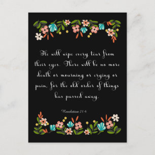 Bijbelversen stimuleren - onthulling 21:4 briefkaart