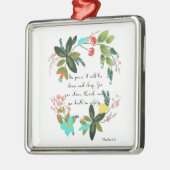 Bijbelversen stimuleren - punt 4:8 metalen ornament (Links)