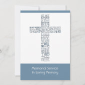 Bijbelversen van John 14 Memorial Service 8 Kaart (Voorkant)