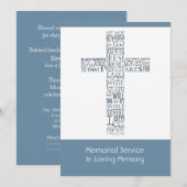 Bijbelversen van John 14 Memorial Service 8 Kaart (Voorkant / Achterkant)