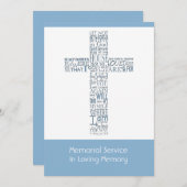 Bijbelversen van John 14 Memorial Service 9 Kaart (Voorkant / Achterkant)