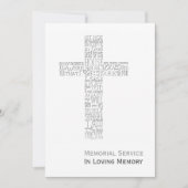 Bijbelversen van John 14 White Memorial Service Kaart (Voorkant)
