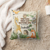 Bijbelversen Verse Cute Woodland Dieren Kussen (Deken)