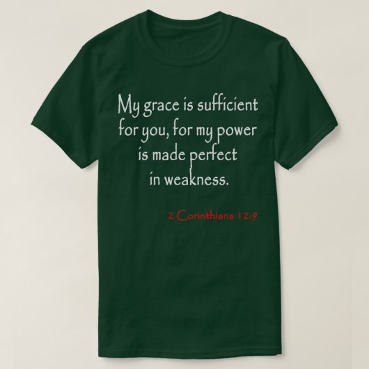 Bijbelverses 2 Corinthians T-shirt (Design voorkant)