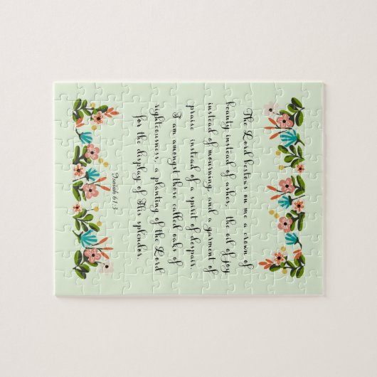 Bijbelverses Art - Isaiah 61:3 Legpuzzel (Horizontaal)