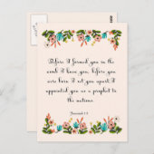 Bijbelverses Art - Jeremiah 1:5 Briefkaart (Voorkant / Achterkant)