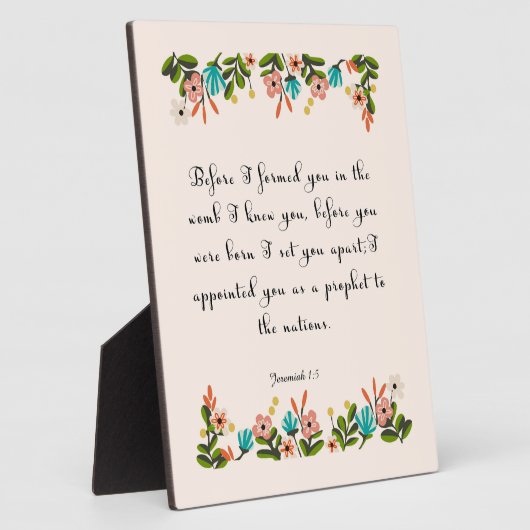 Bijbelverses Art - Jeremiah 1:5 Fotoplaat (Zijkant)