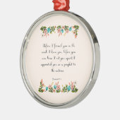 Bijbelverses Art - Jeremiah 1:5 Metalen Ornament (Links)