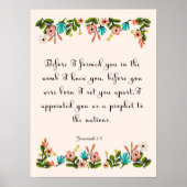 Bijbelverses Art - Jeremiah 1:5 Poster (Voorkant)