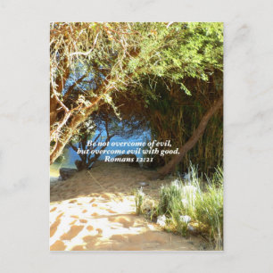 Bijbelverses Love Quote Gezegde Romans 12:21 Briefkaart