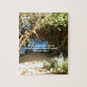 Bijbelverses Love Quote Gezegde Romans 12:21 Legpuzzel