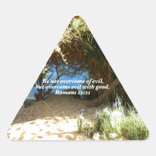 Bijbelverses Love Quote Gezegde Romans 12:21 Sticker