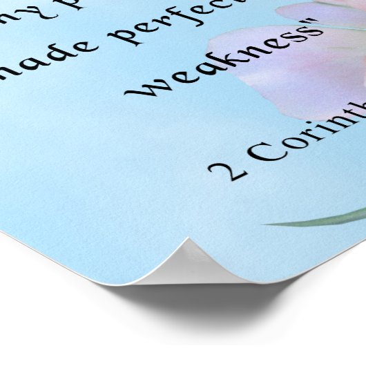Bijbelversie, 2 Corinthians 12:9 Poster (Hoek)