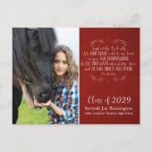 Bijbelversie Christelijk Afstuderen | Rustisch roo Briefkaart (Voorkant)