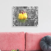 Bijbelversie en tulpen canvas afdruk (Insitu (Woonkamer))