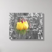 Bijbelversie en tulpen canvas afdruk (Voorkant)