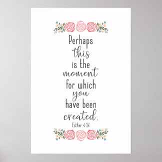 Bijbelversie - Esther 4:14 Poster