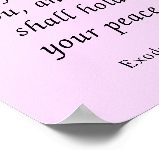 Bijbelversie, exodus 14:14 poster (Hoek)