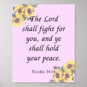 Bijbelversie, exodus 14:14 poster (Voorkant)