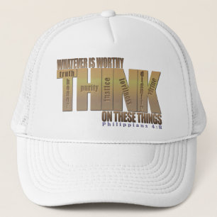 Bijbelversie: Filippijnen 4:8 Trucker Pet