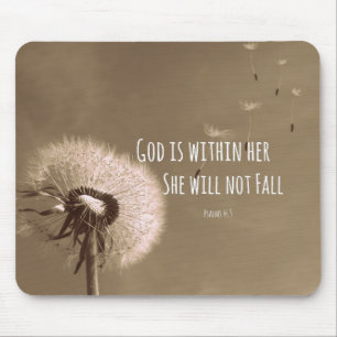 Bijbelversie: God zit in haar, ze zal niet herfste Muismat