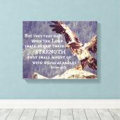 Bijbelversie: hernieuwde kracht, vleugels als adel canvas afdruk (Insitu (Houten vloer))
