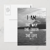Bijbelversie: Ik ben de Manier, Waarheid, Leven Briefkaart (Voorkant / Achterkant)